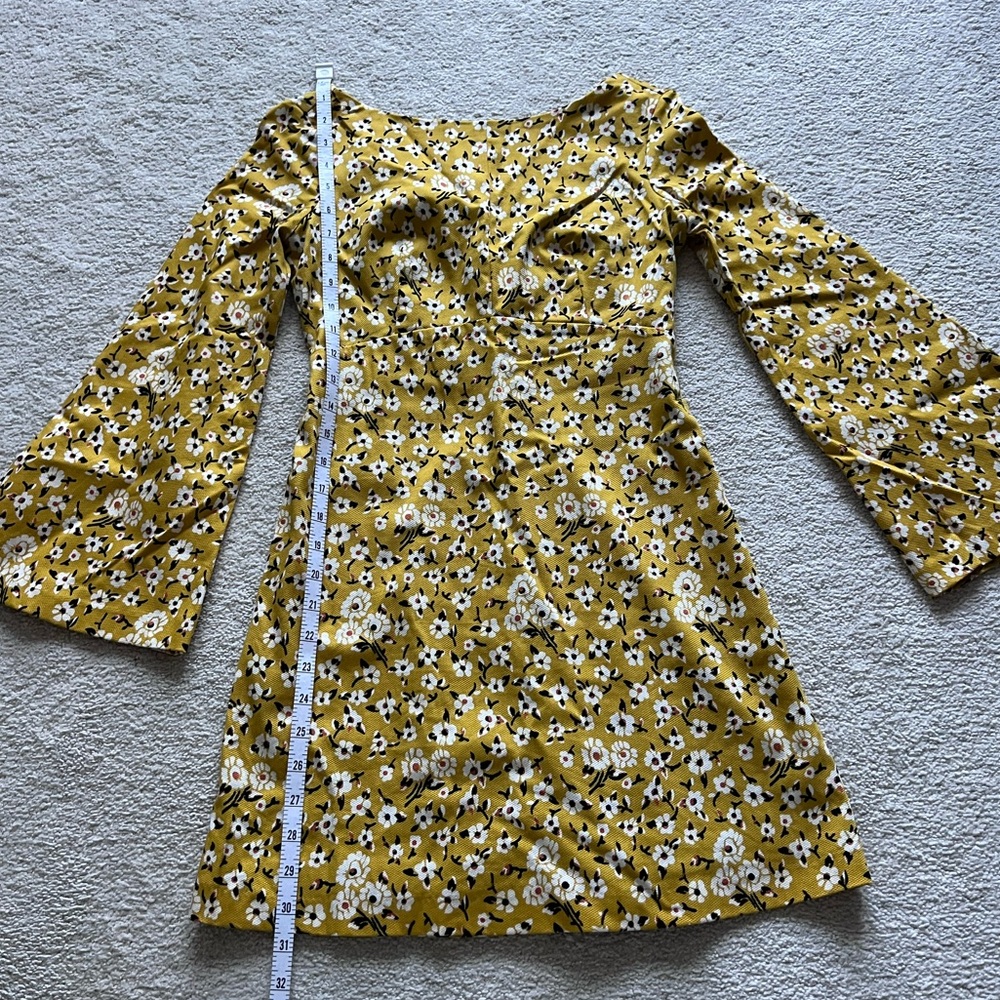 Zara Yellow Floral Mini Dress